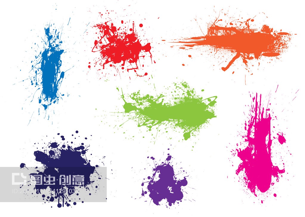 油墨飛濺垃圾色Ink splat grunge colour